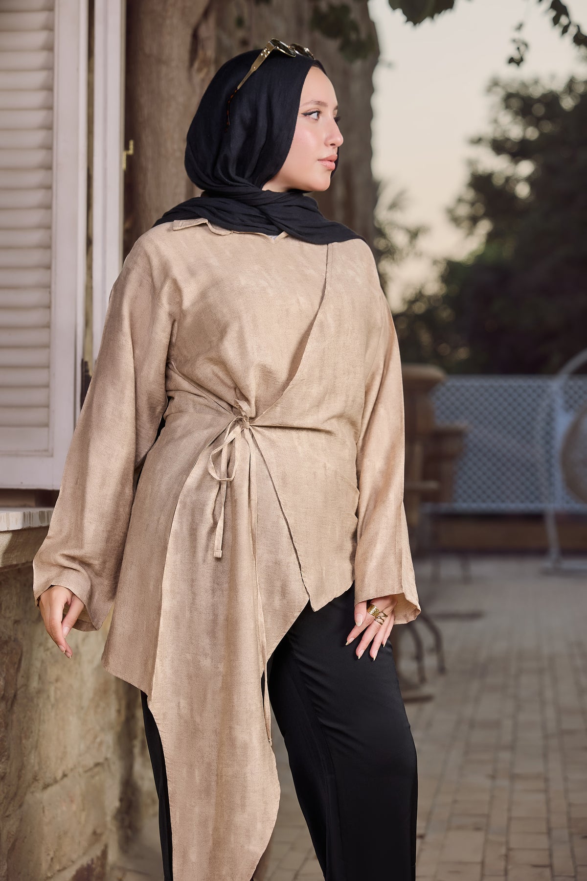 Elara Wrap blouse