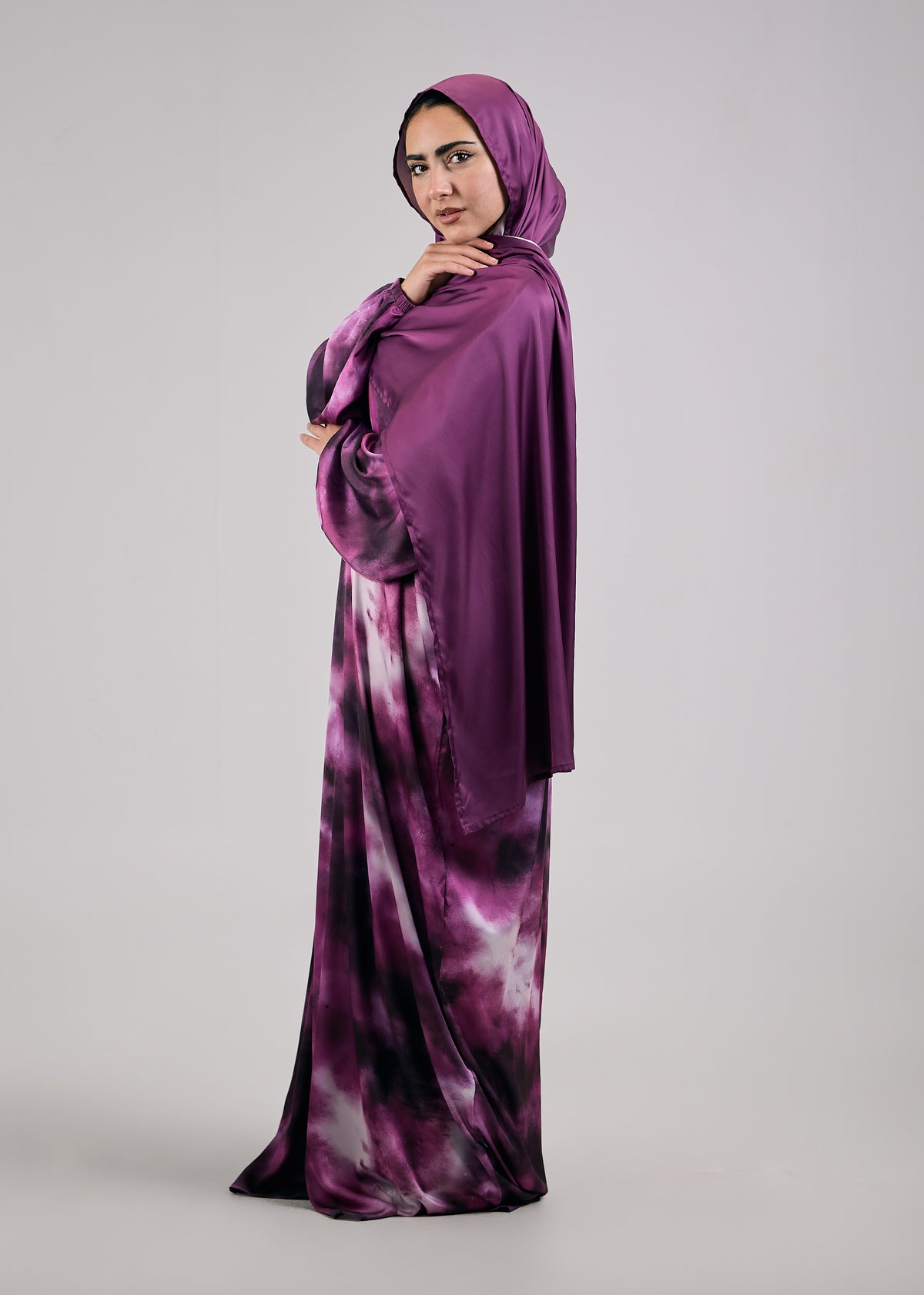 Hajar Printed satin