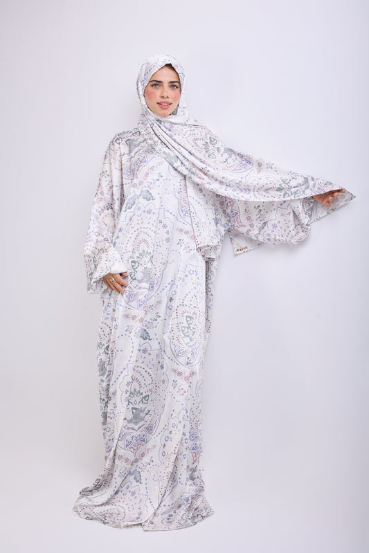 Lila Printed Satin Isdal