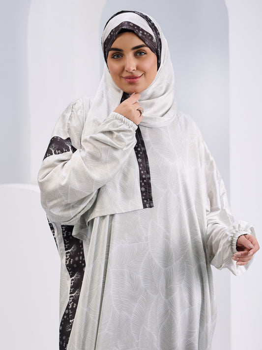 Elegance Leaf Printed satin