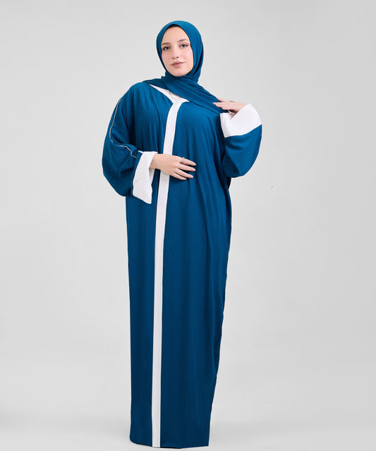 Asdal in abaya Cobalt Blue