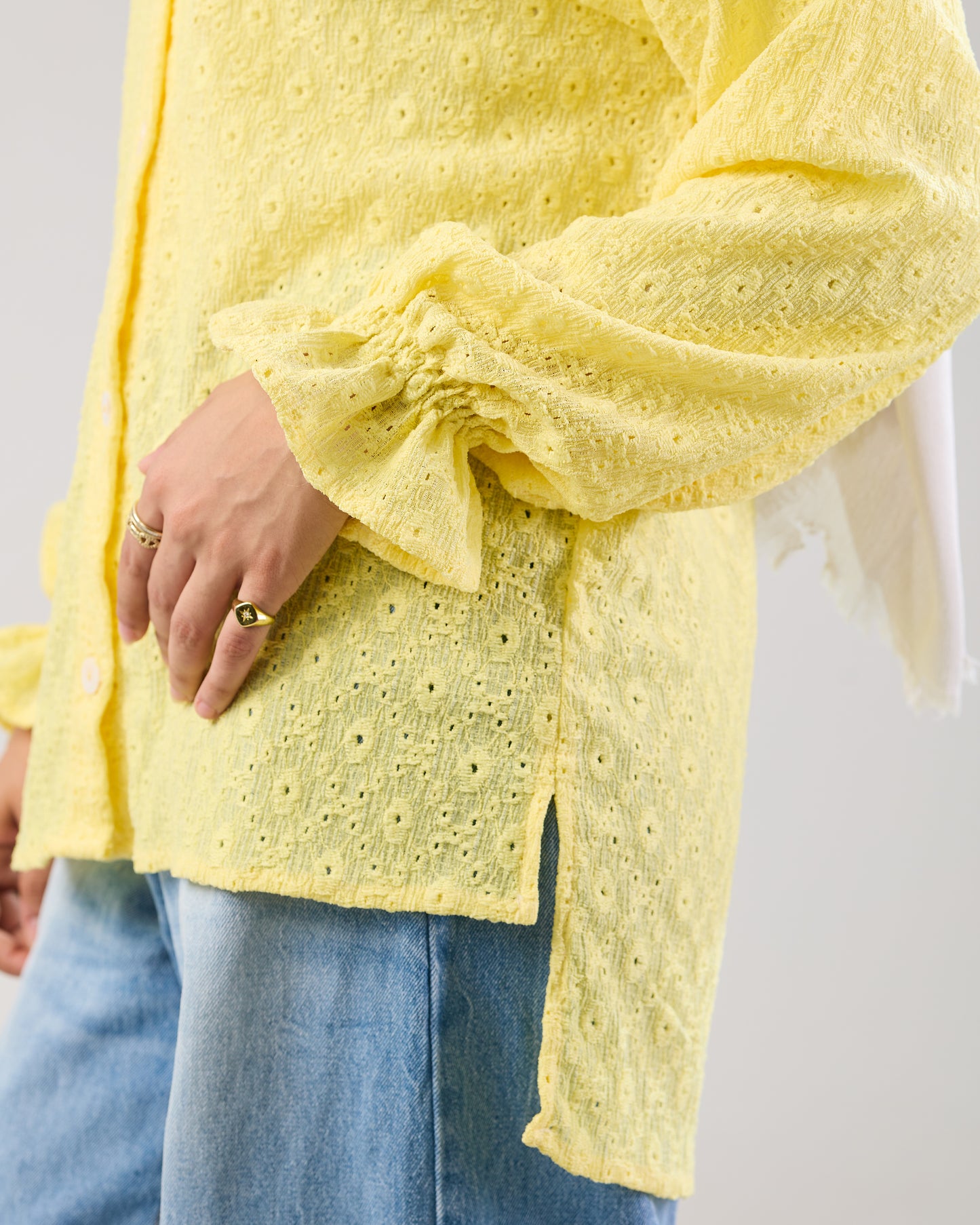Airy Cotton Eyelet Blouse