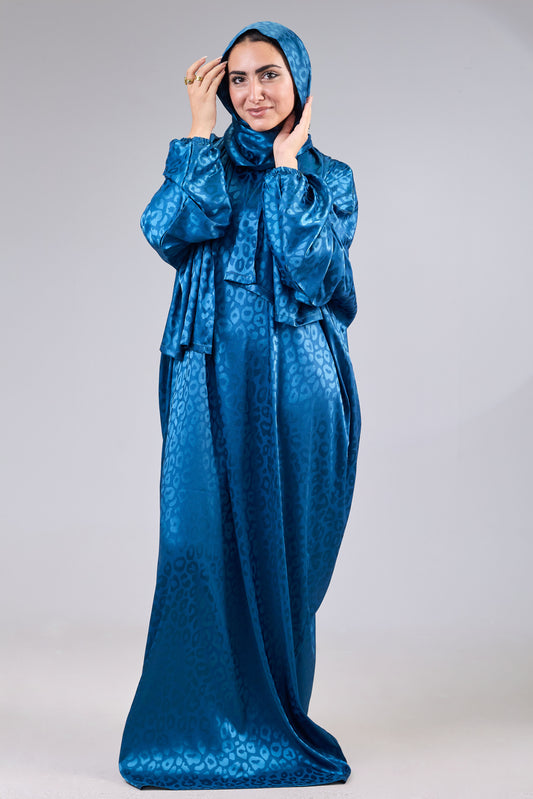 Satin Jacquard Cobalt