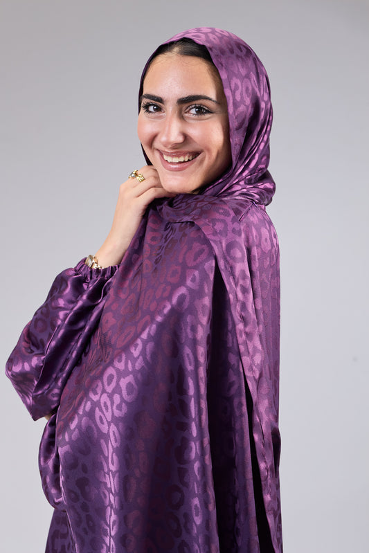 Satin Jacquard purple