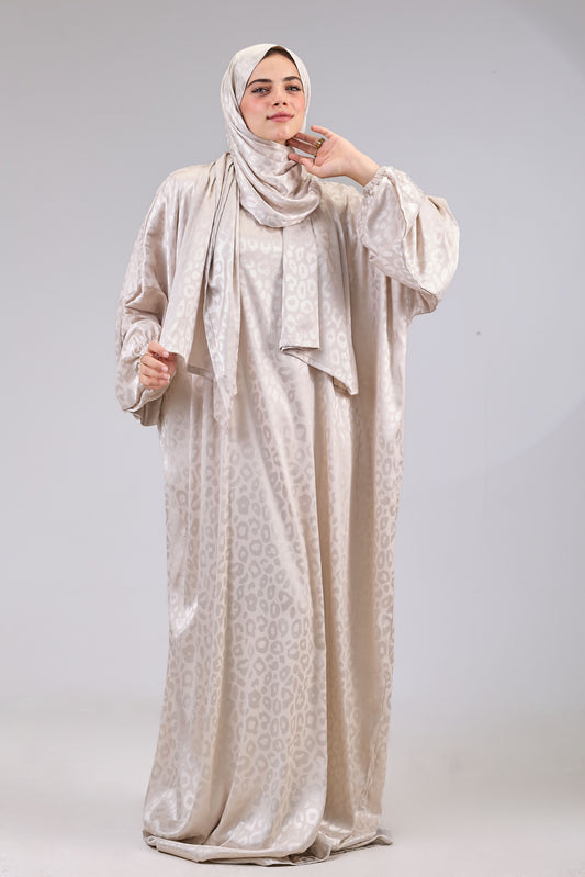 Satin Jacquard Beige