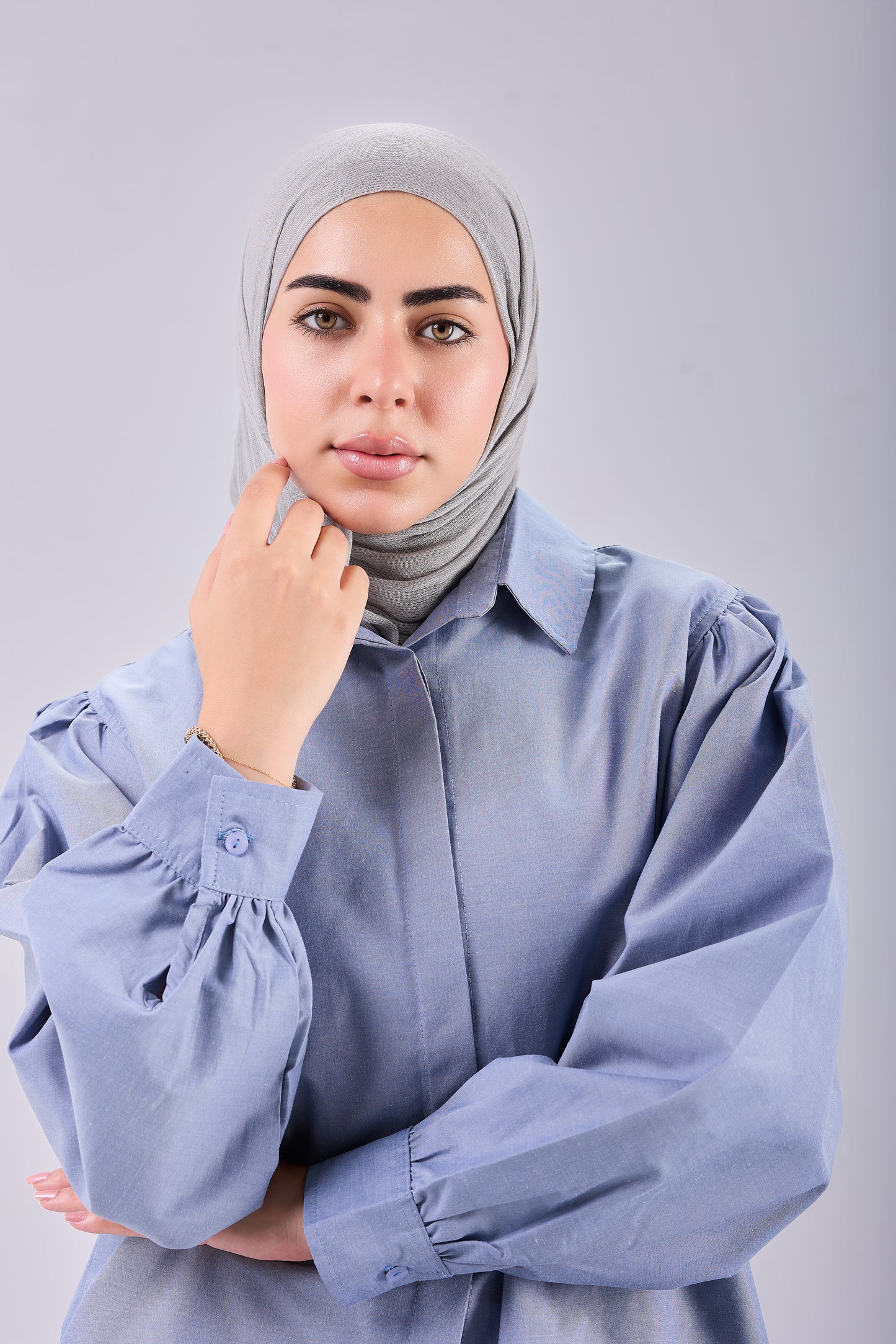 Puff Sleeve Poplin Shirt