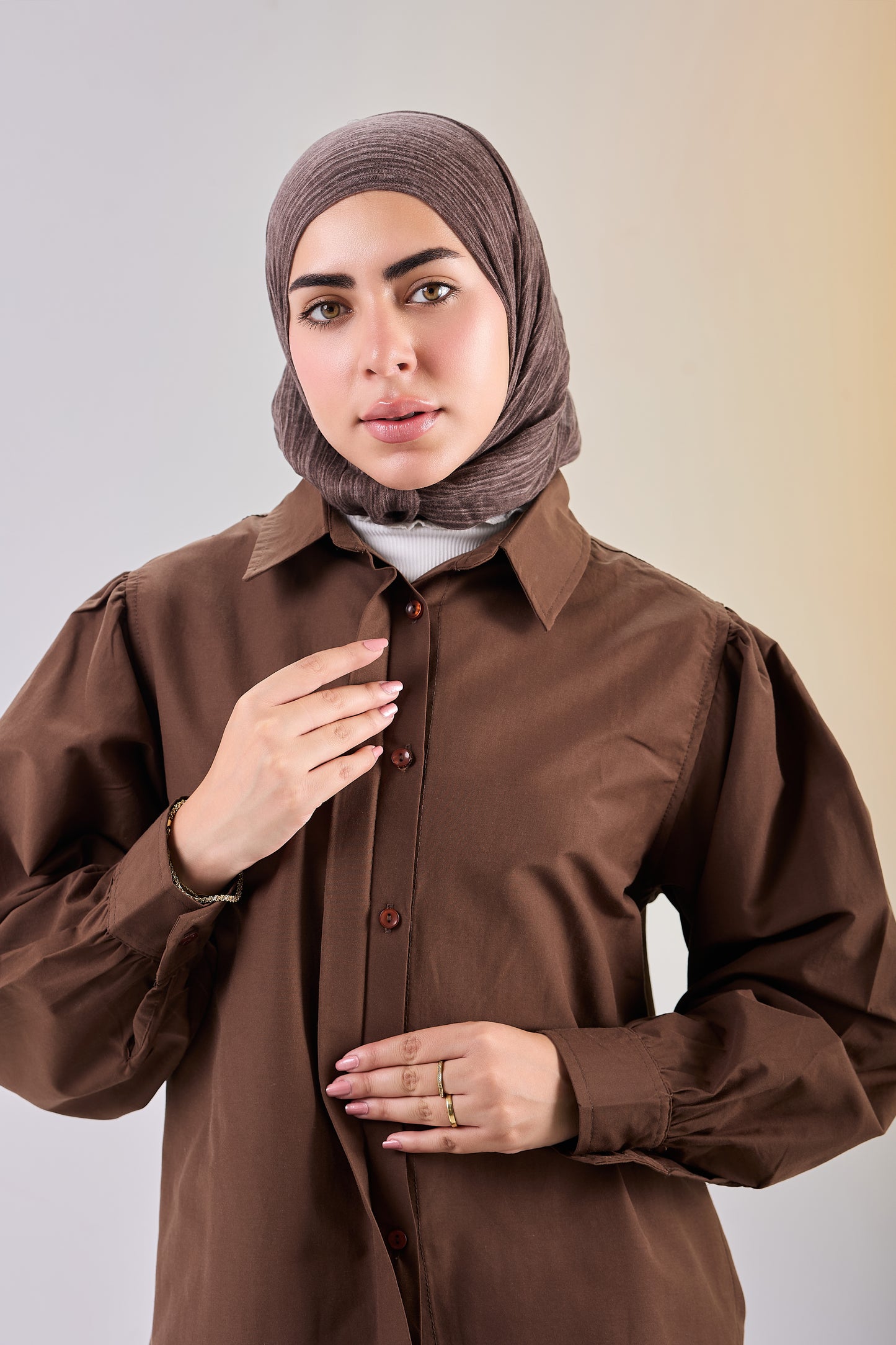 Puff Sleeve Poplin Shirt