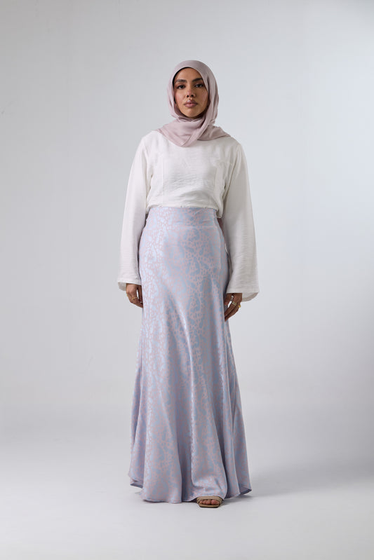 Luna Satin Maxi Skirt – High Waist Elegant Fit