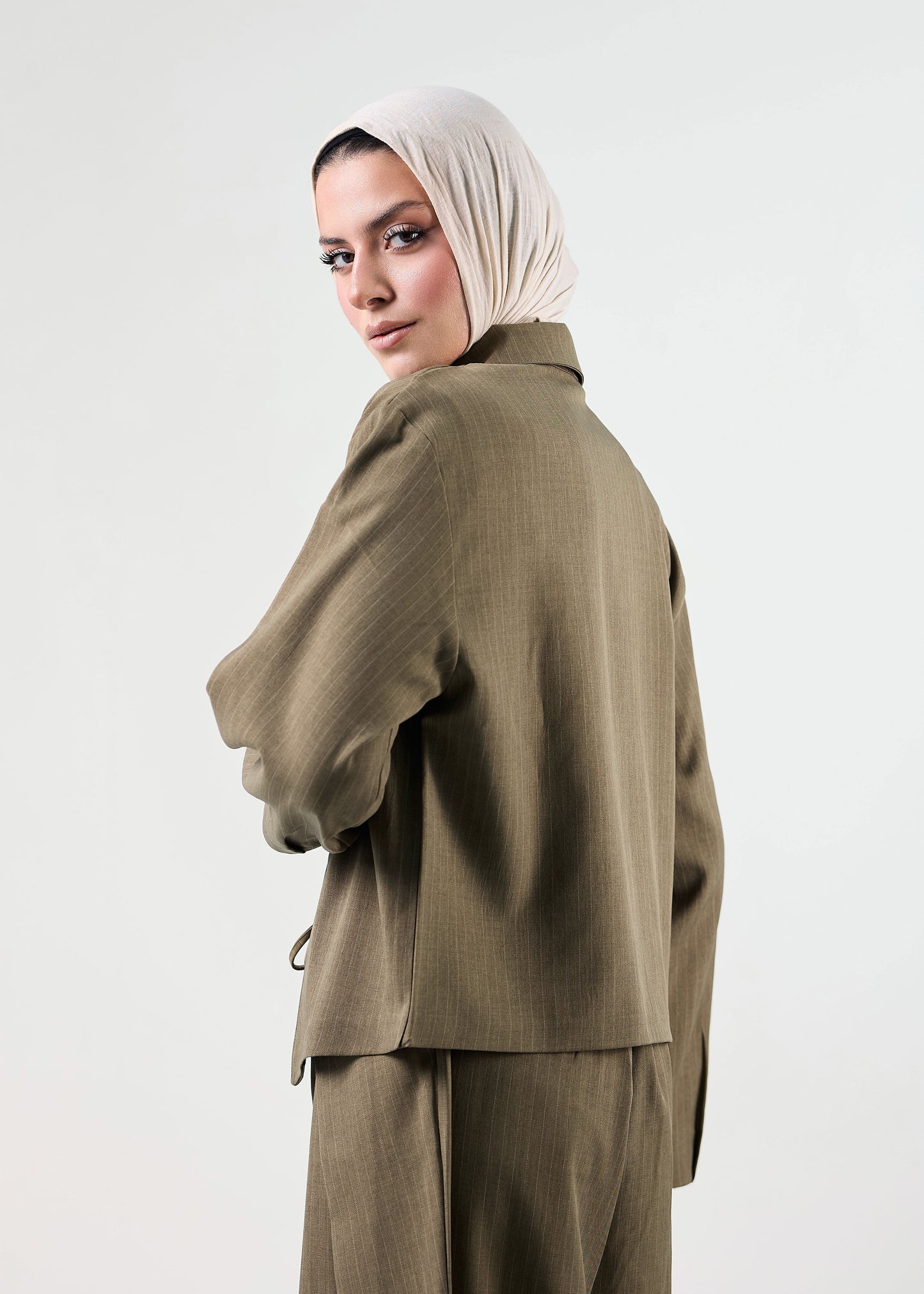 The Linear Oversized Blazer