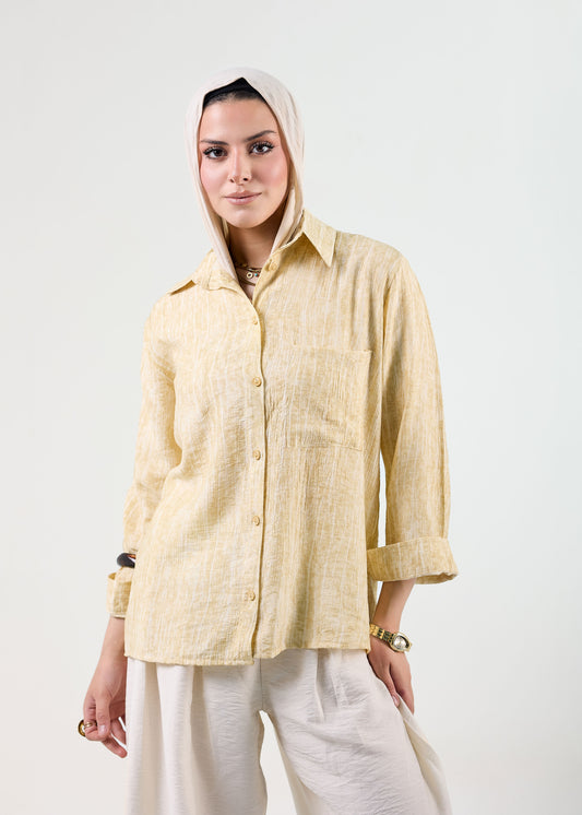 The Linen-Blend Textured Shirt