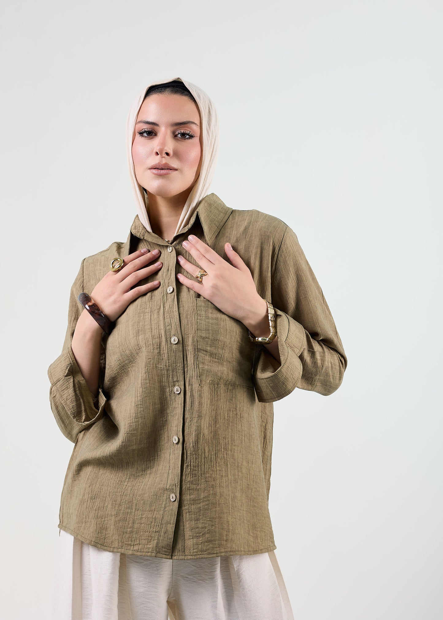 The Linen-Blend Textured Shirt