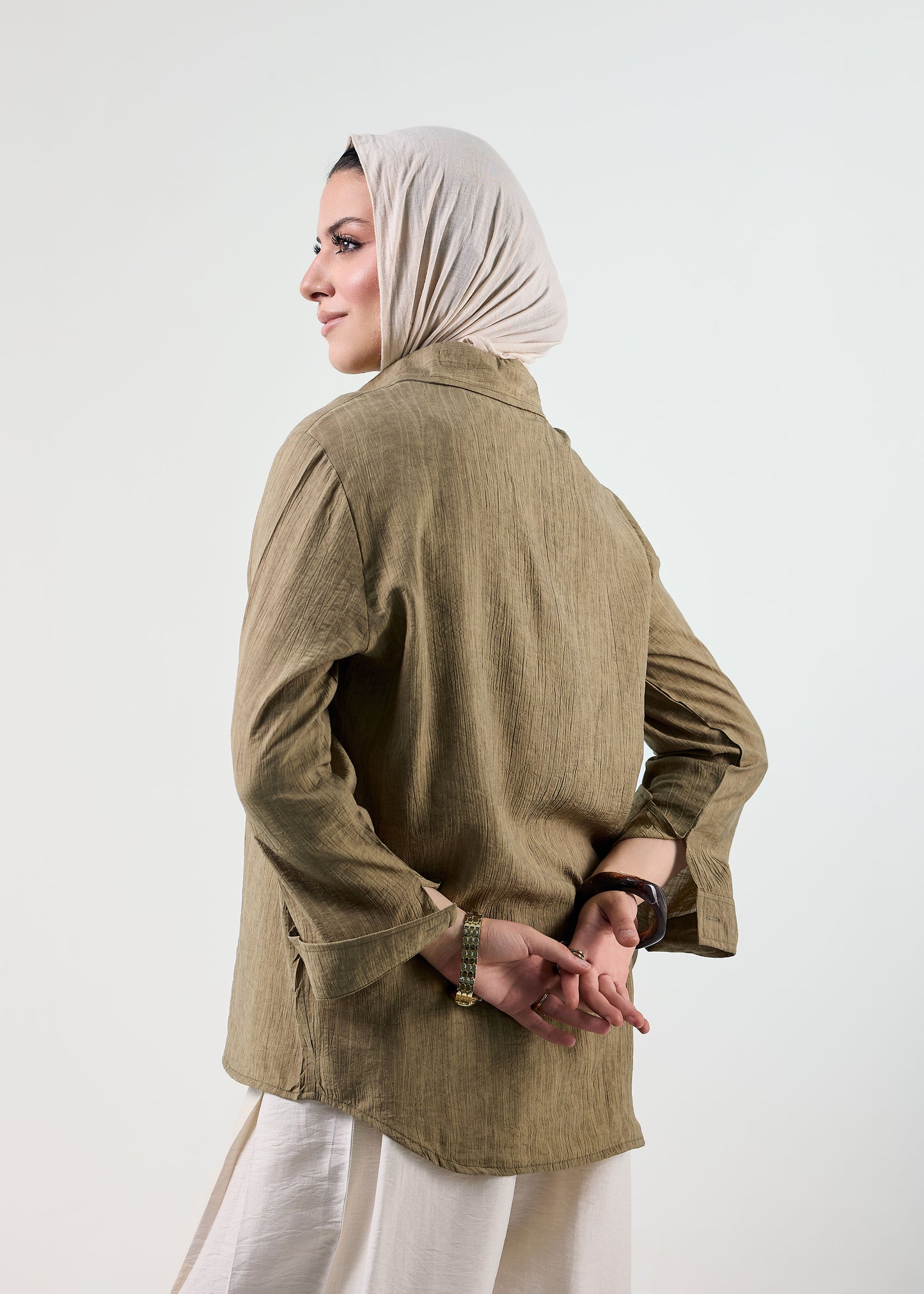 The Linen-Blend Textured Shirt
