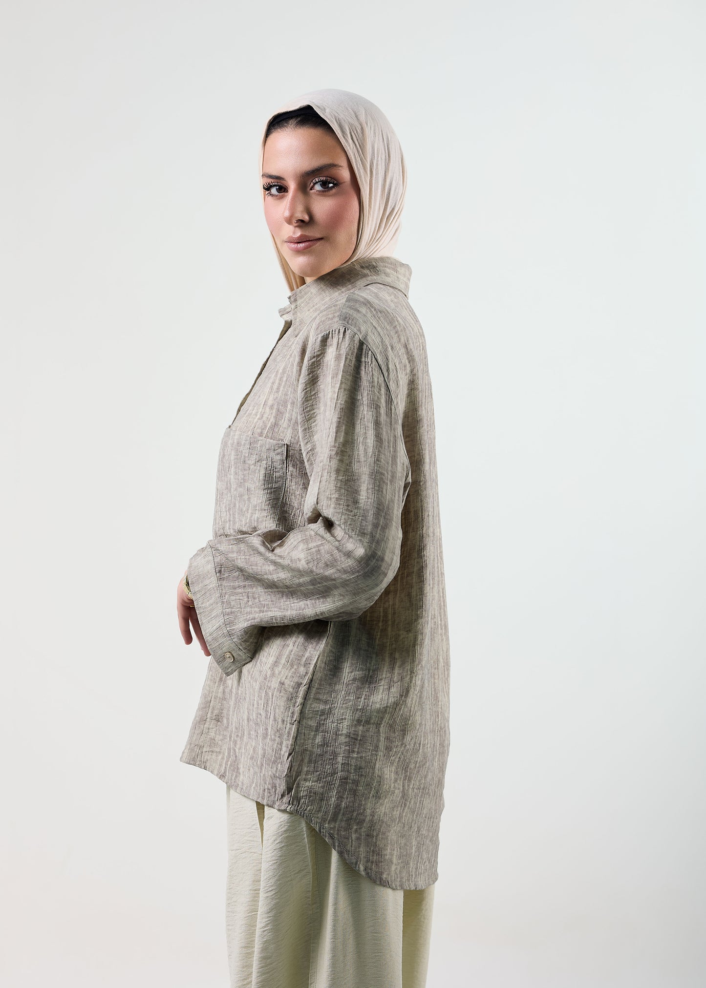 The Linen-Blend Textured Shirt