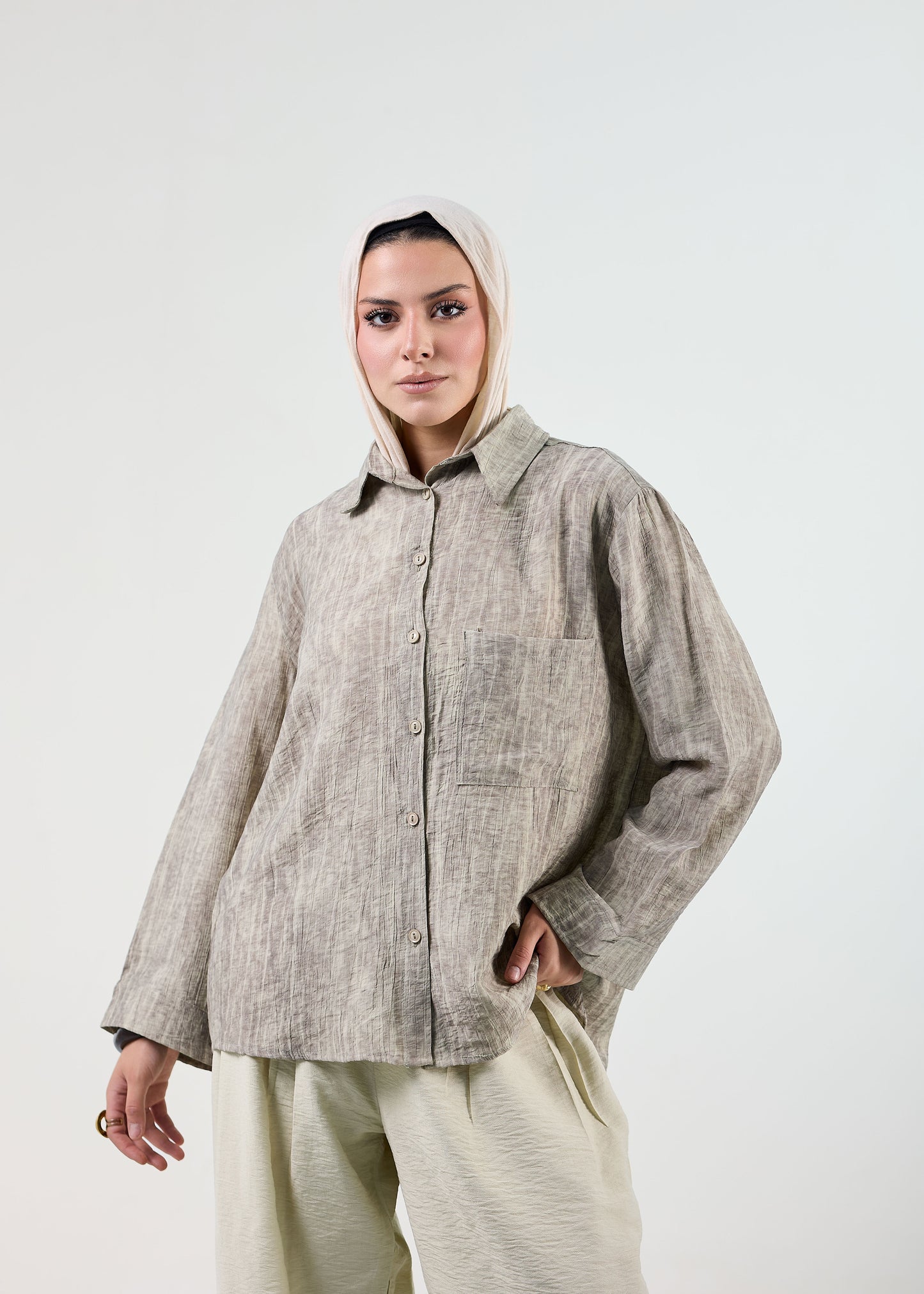 The Linen-Blend Textured Shirt