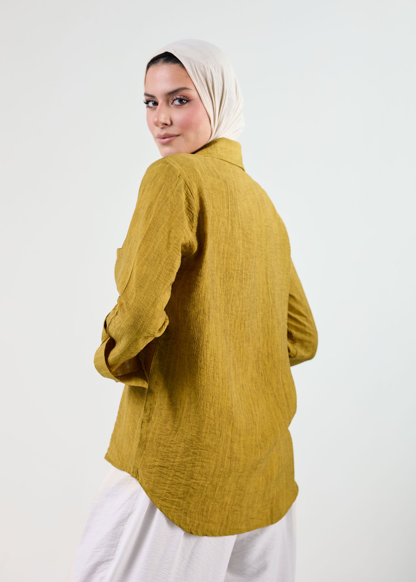 The Linen-Blend Textured Shirt