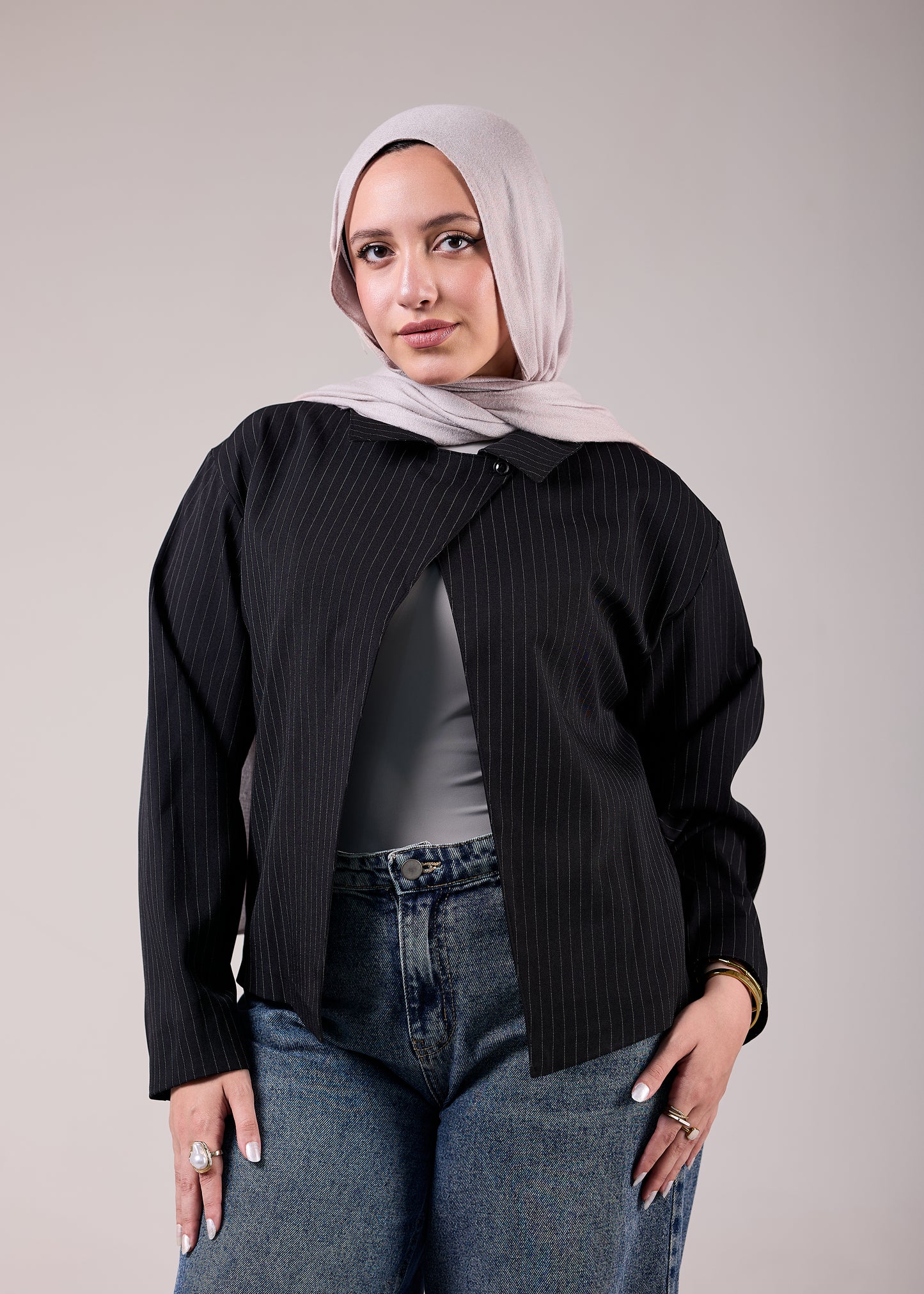 The Linear Oversized Blazer