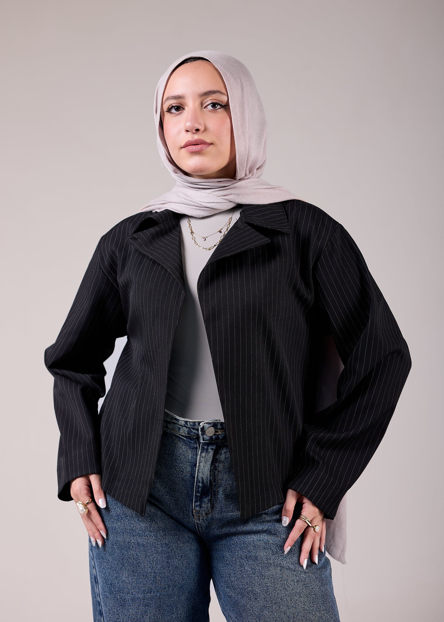 The Linear Oversized Blazer
