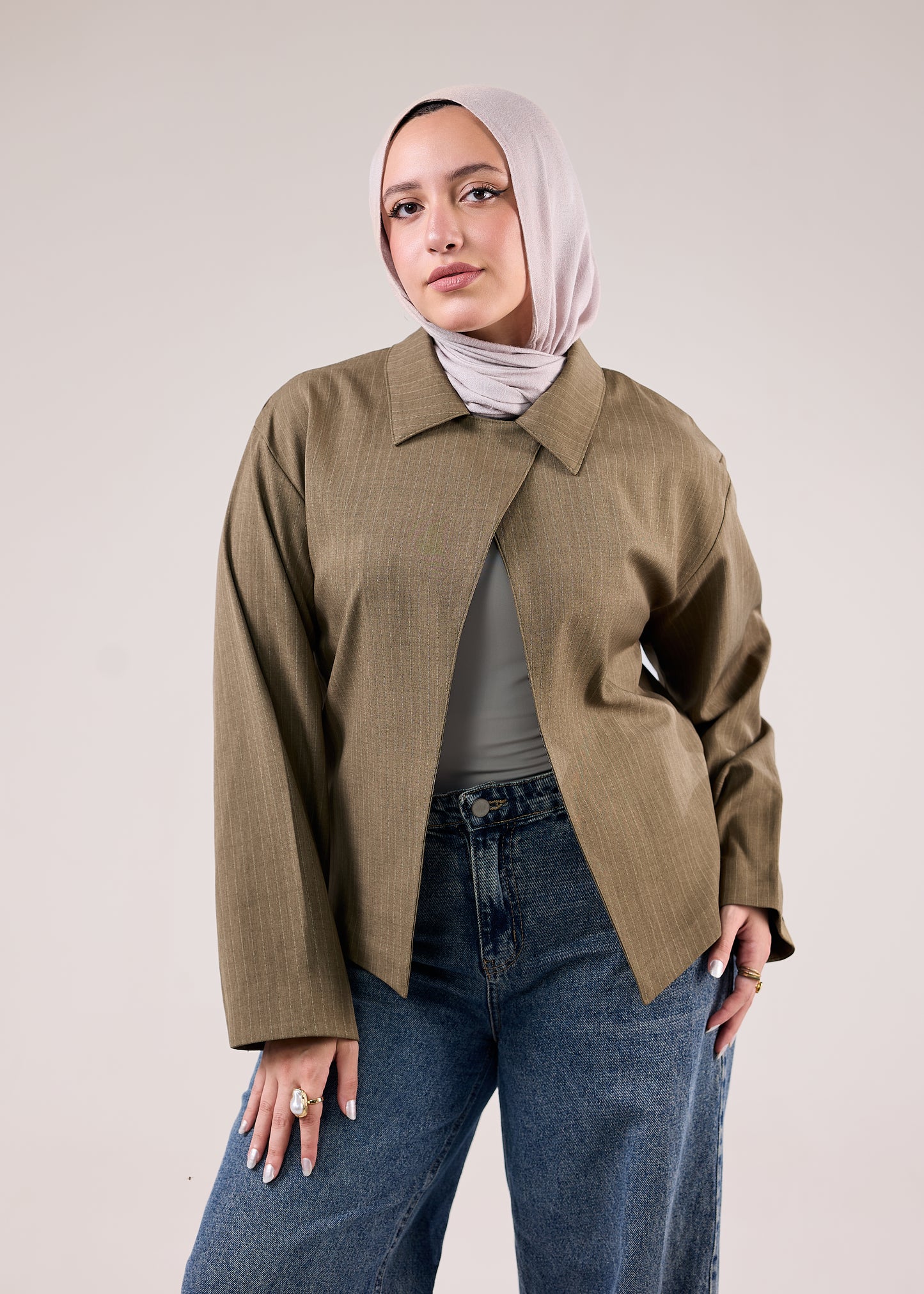 The Linear Oversized Blazer
