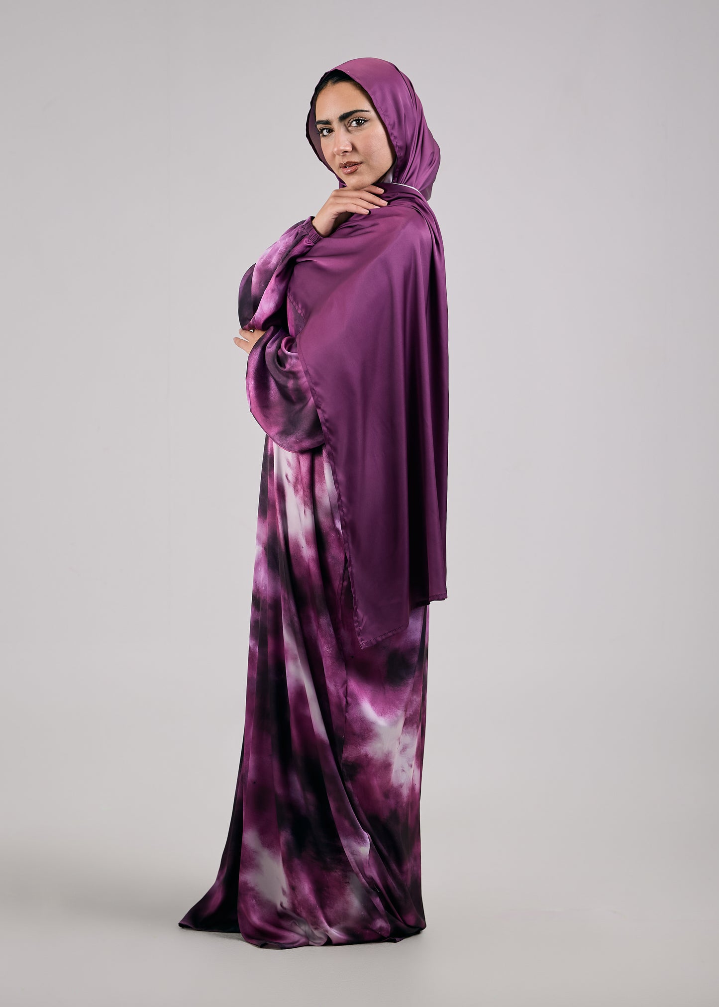 Hajar Printed satin