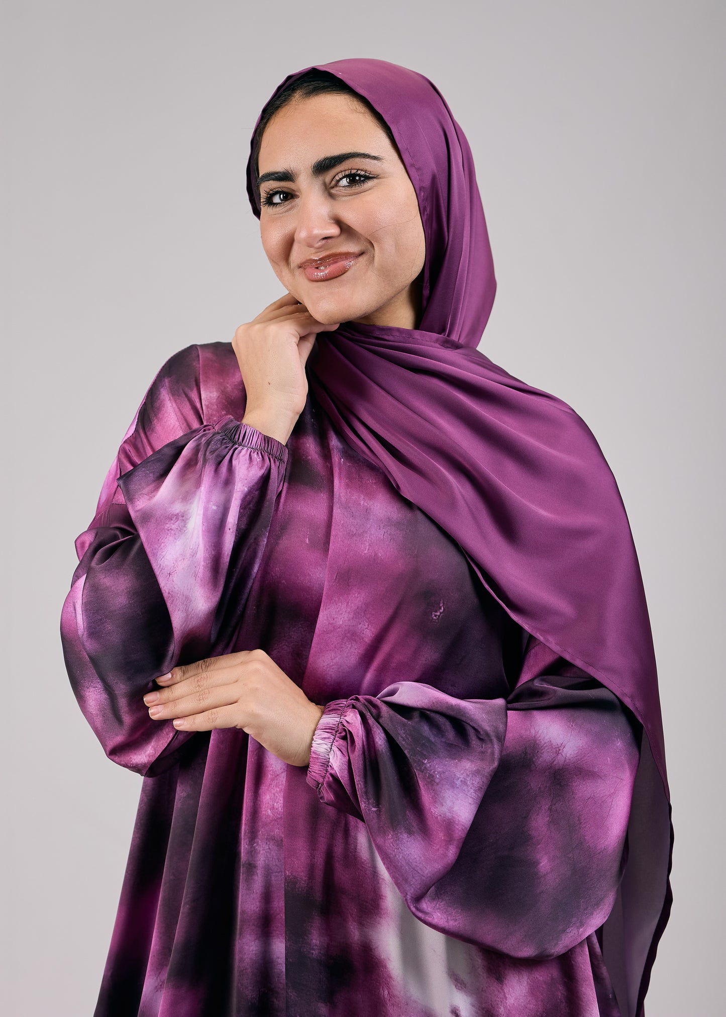 Hajar Printed satin