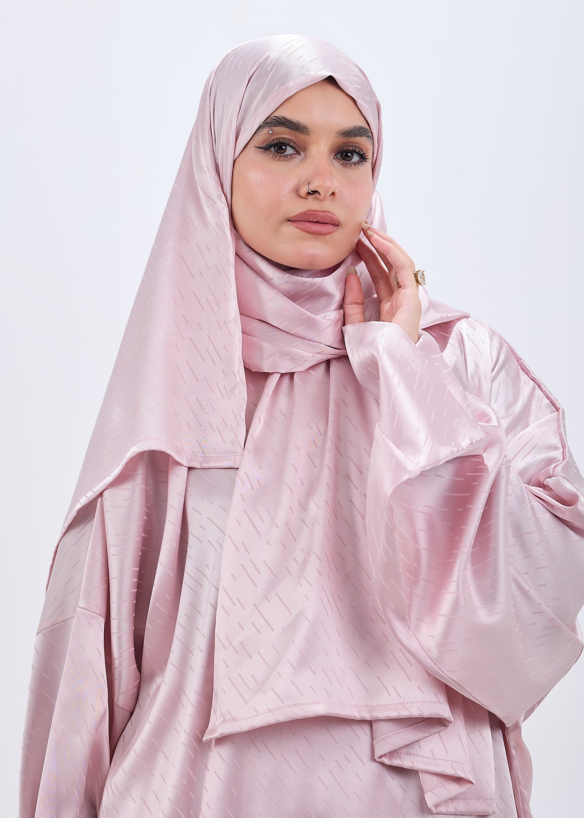 Satin Jacquard Rose Blush II