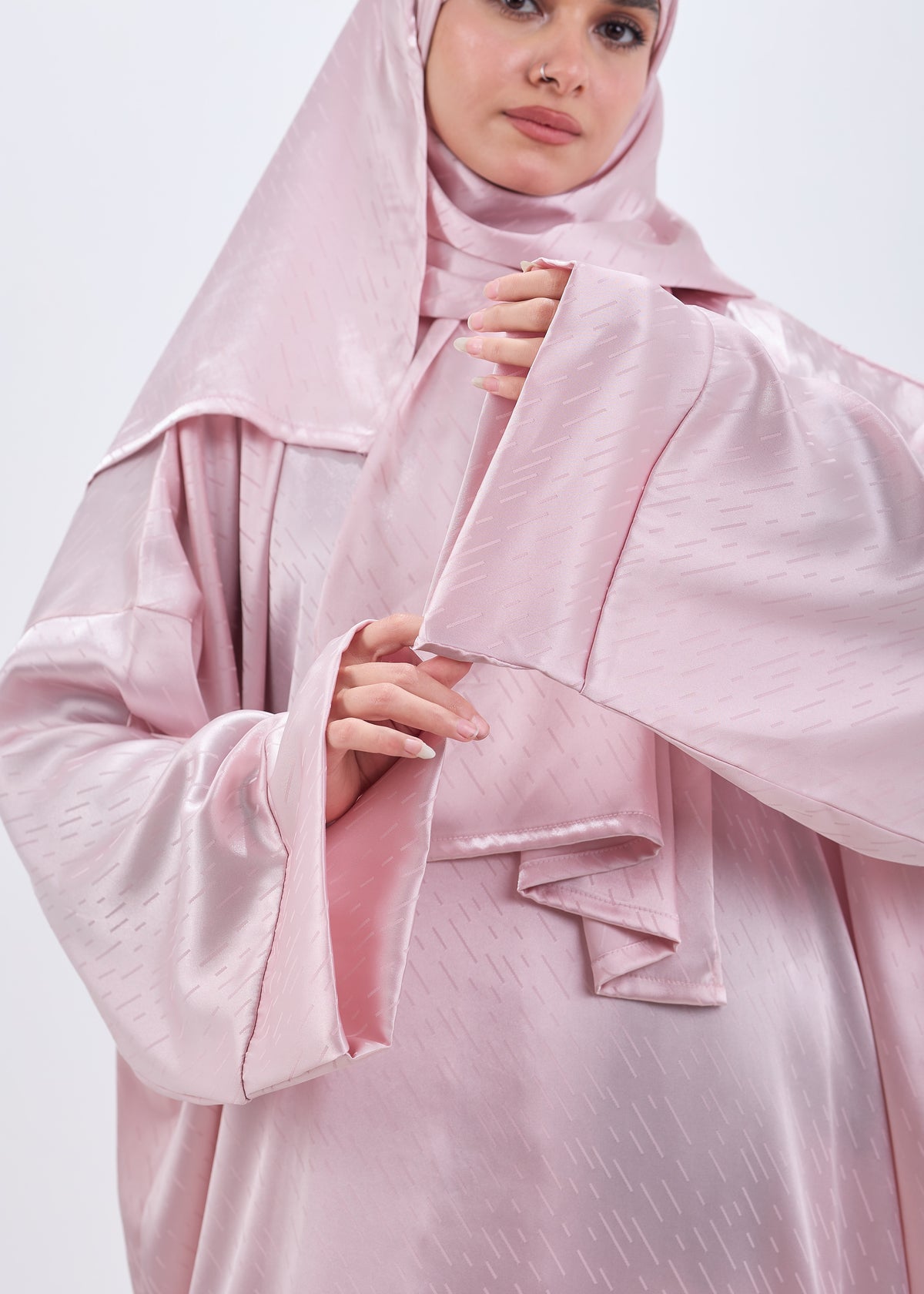 Satin Jacquard Rose Blush II