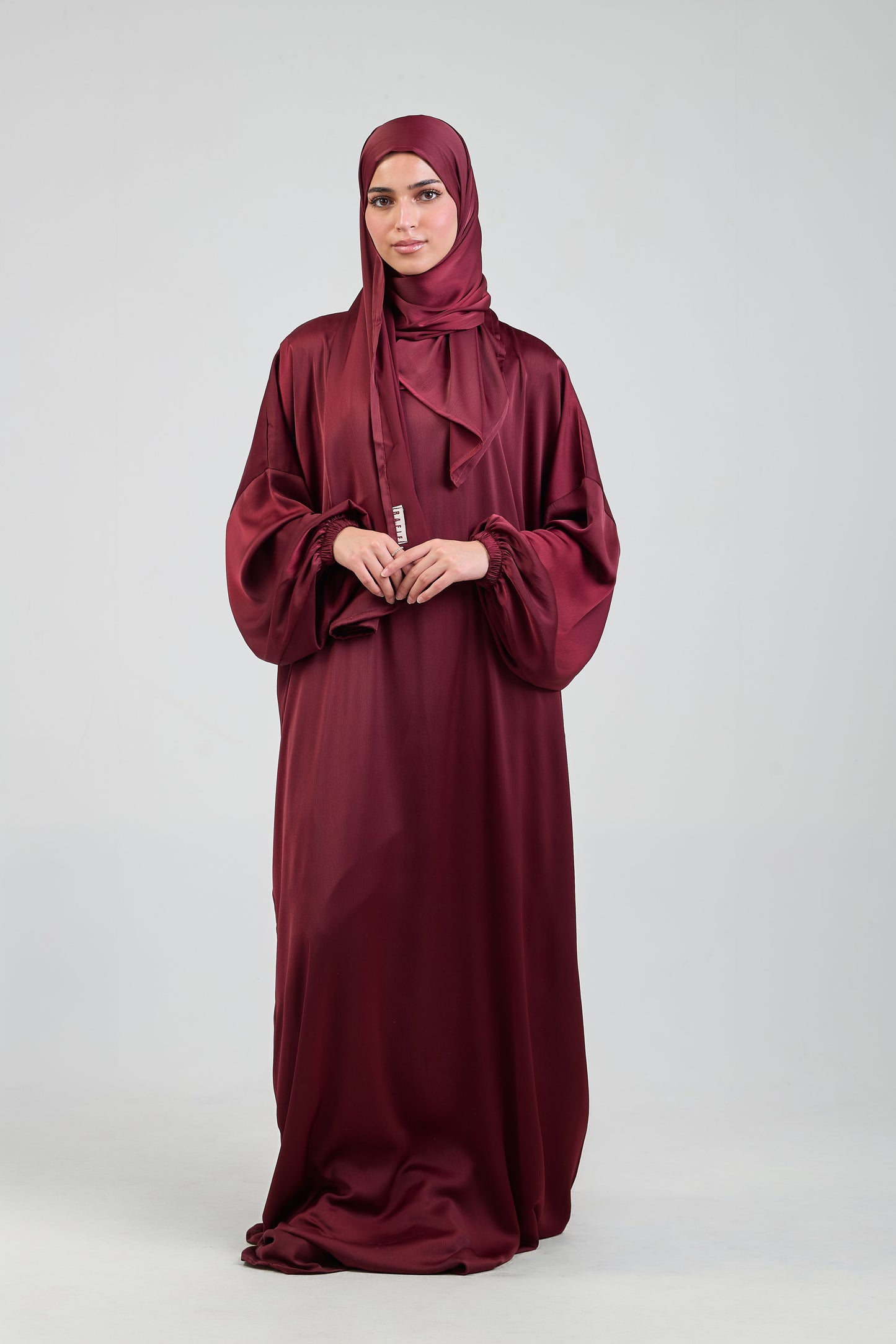 Burgundy Satin Isdal