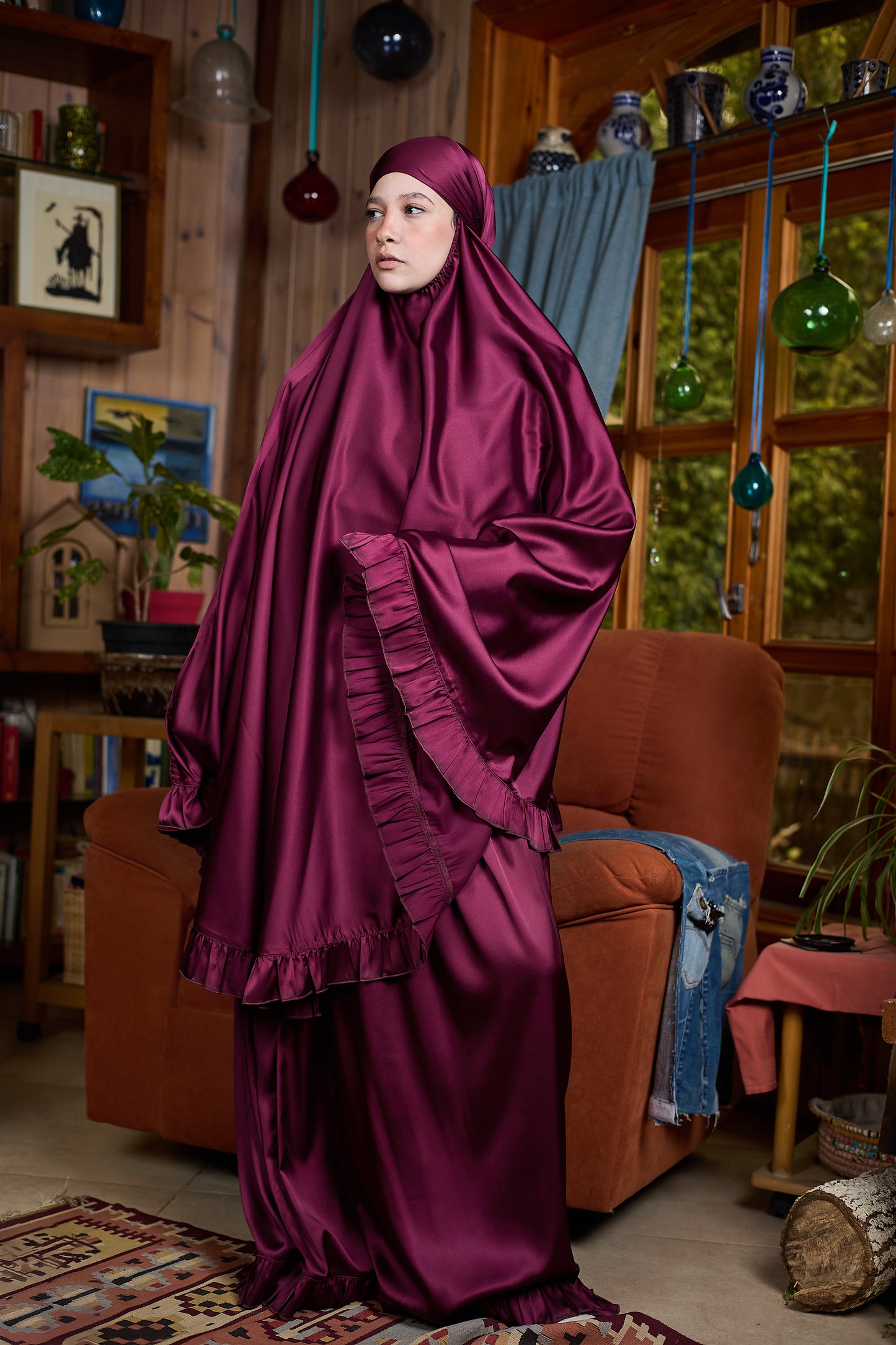Luxury Satin Prayer Dress