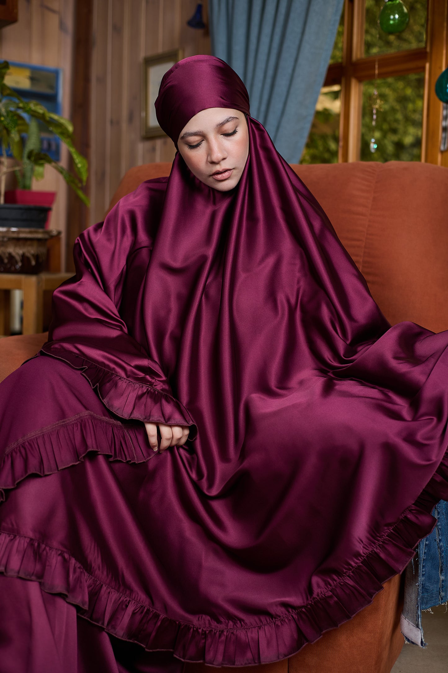 Luxury Satin Prayer Dress