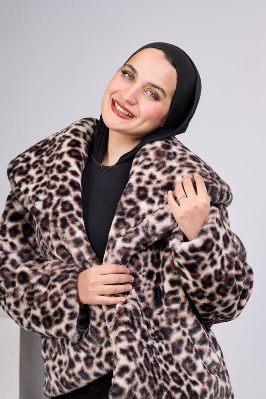 Leopard Faux Fur Crop