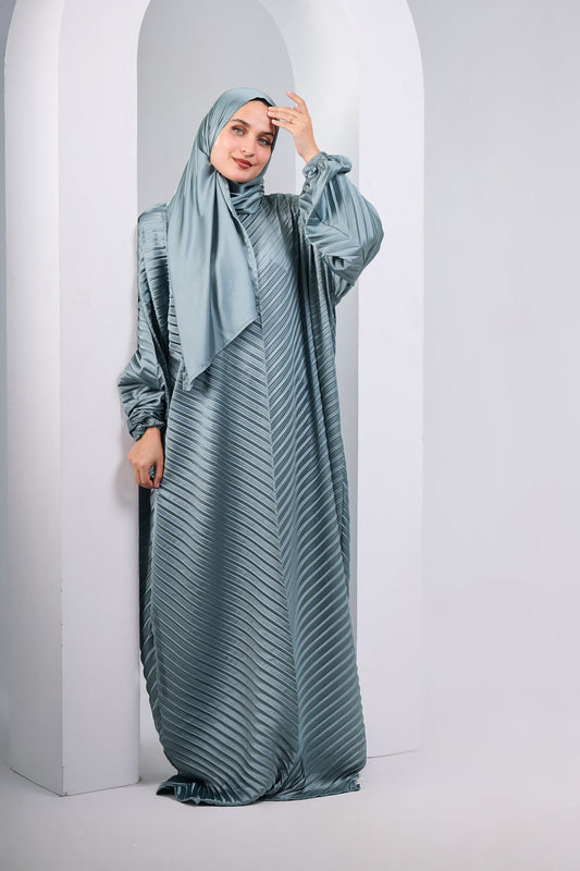 Seafoam Green pleated satin