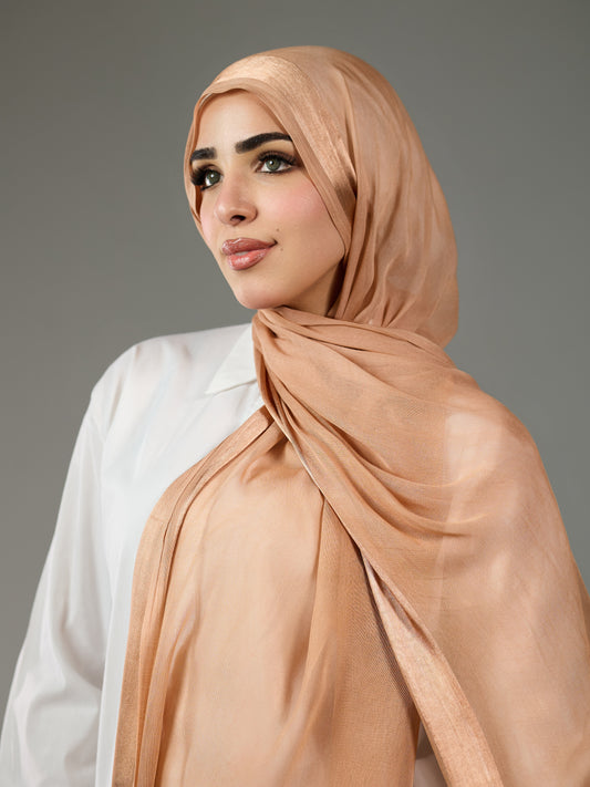 Persian orange Linen In Satin 1 line