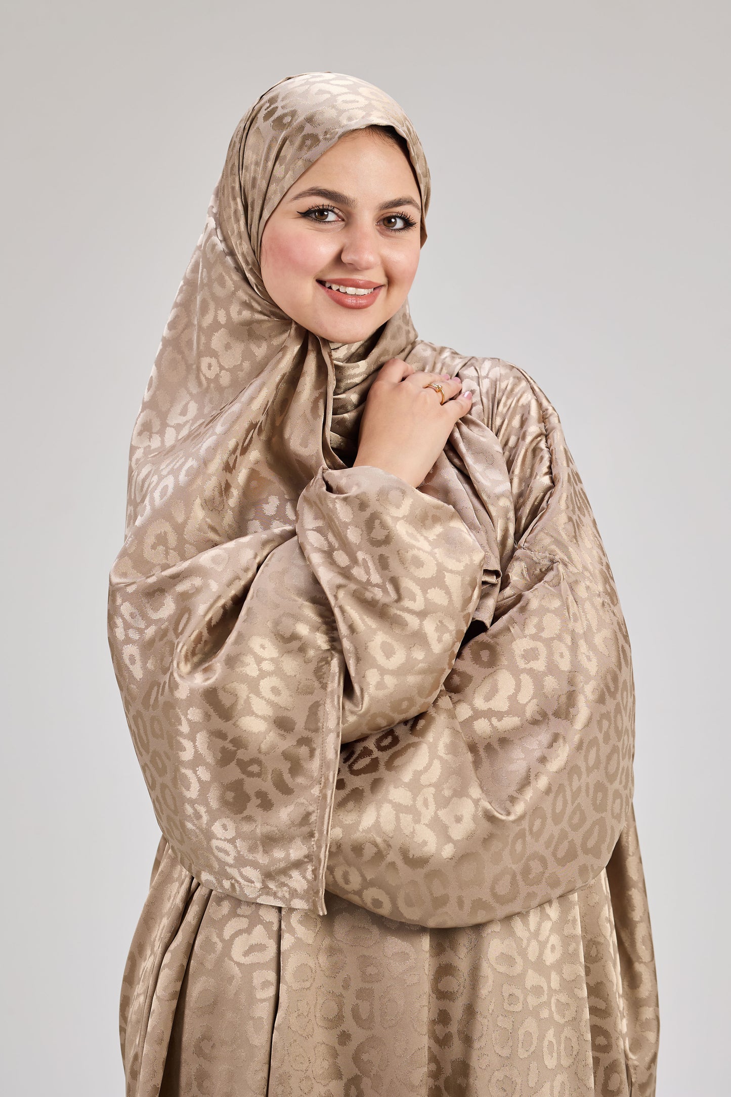 Satin Jacquard cafe