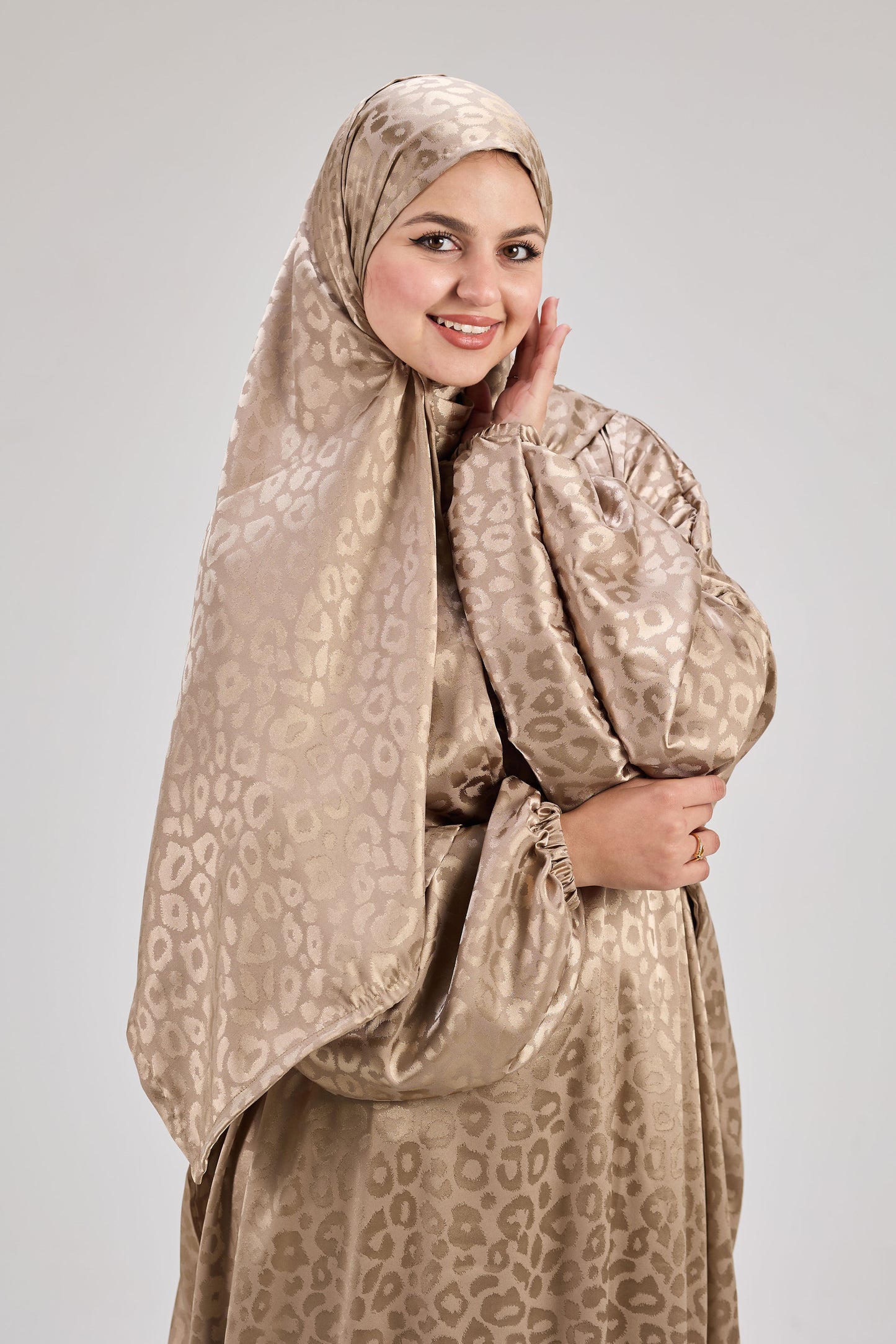 Satin Jacquard cafe