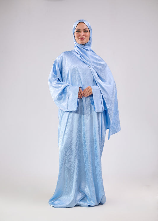 Satin Jacquard Baby Blue