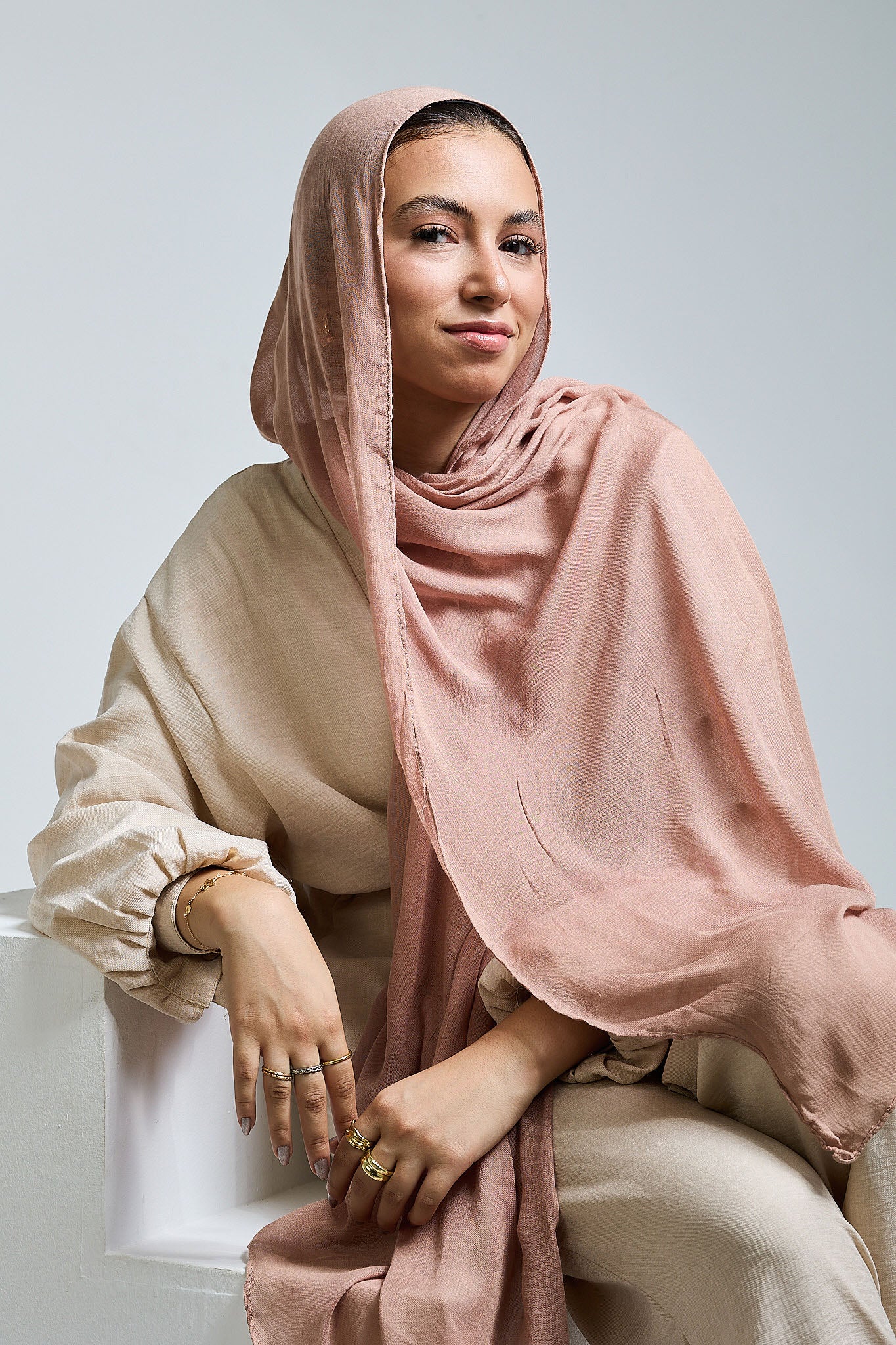 Blush Linen scarves