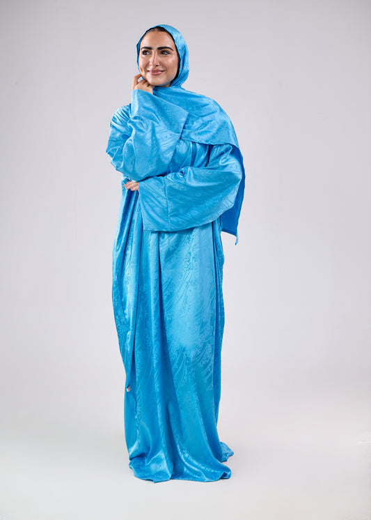 Satin JacquardTurquoise Blue