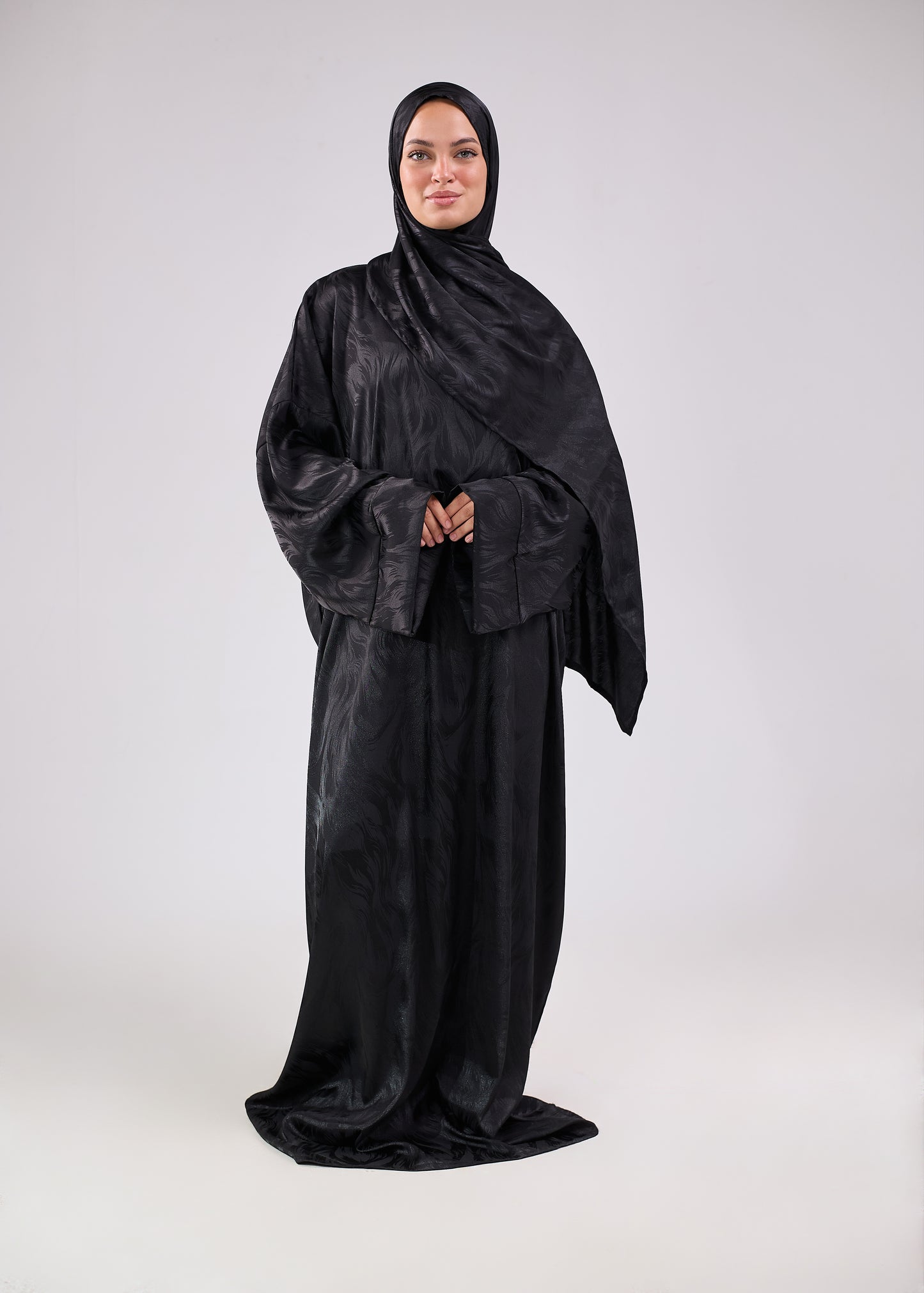 Satin Jacquard black II