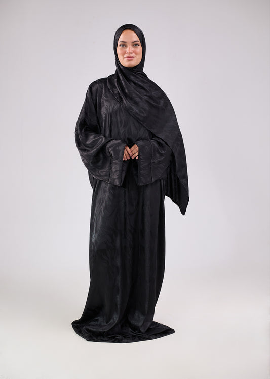 Satin Jacquard black II
