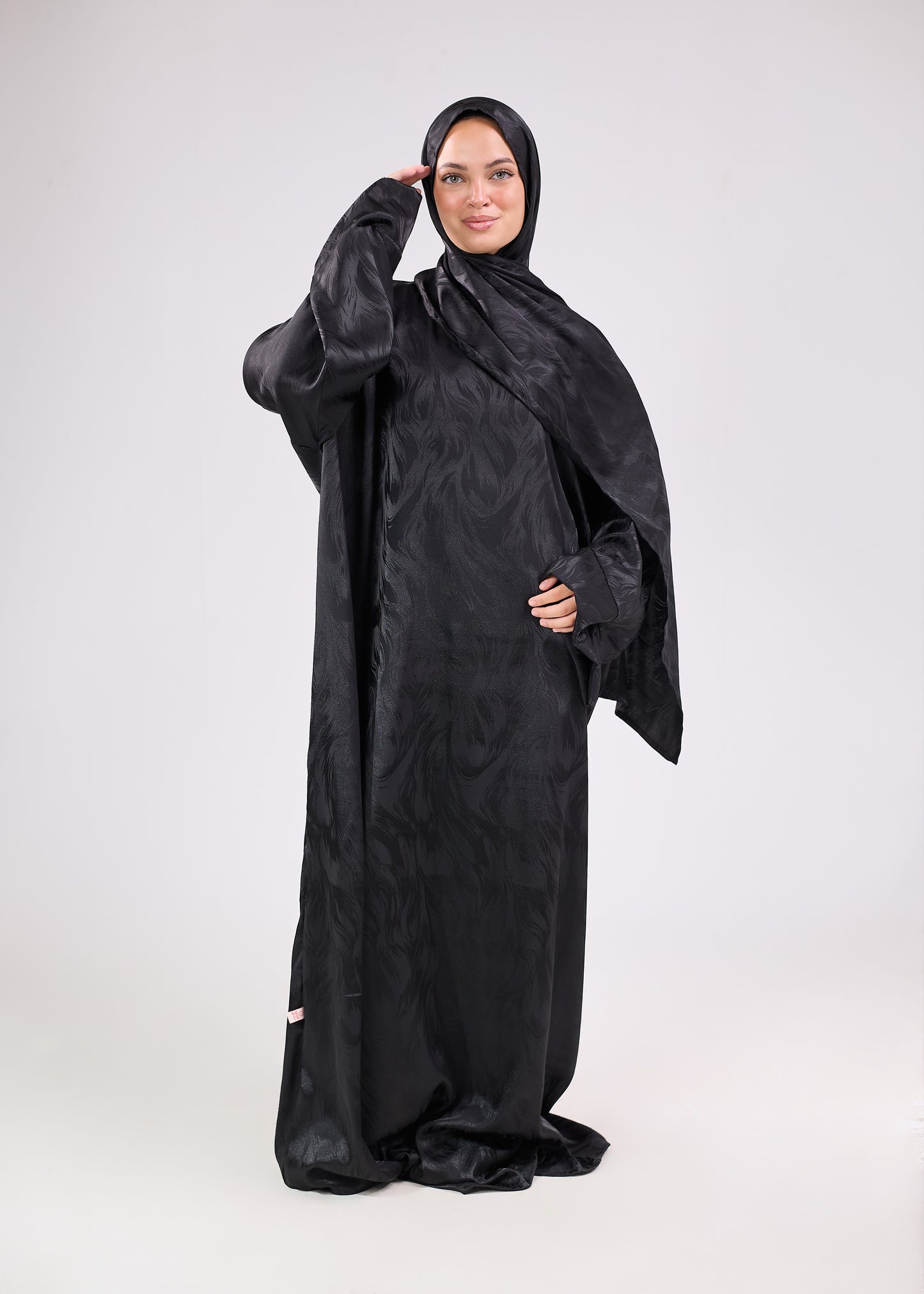 Satin Jacquard black II
