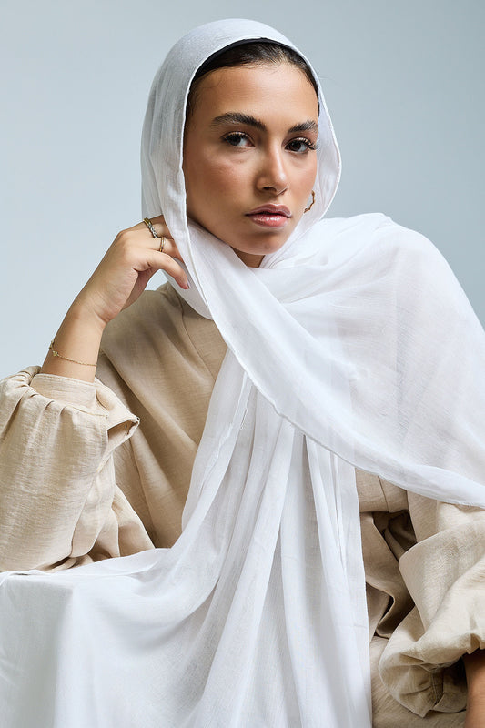 White Linen scarves