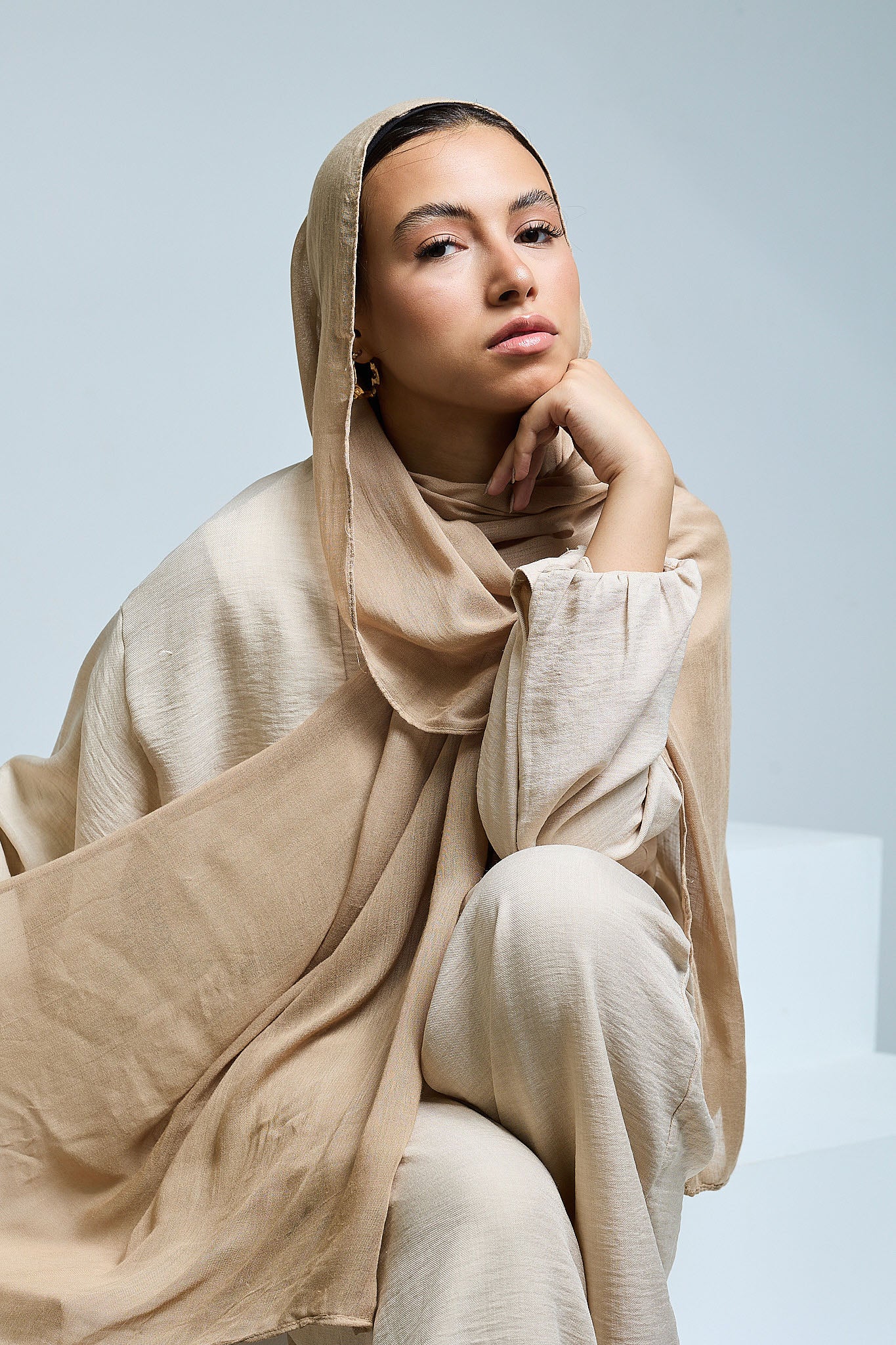 Tan Linen scarves