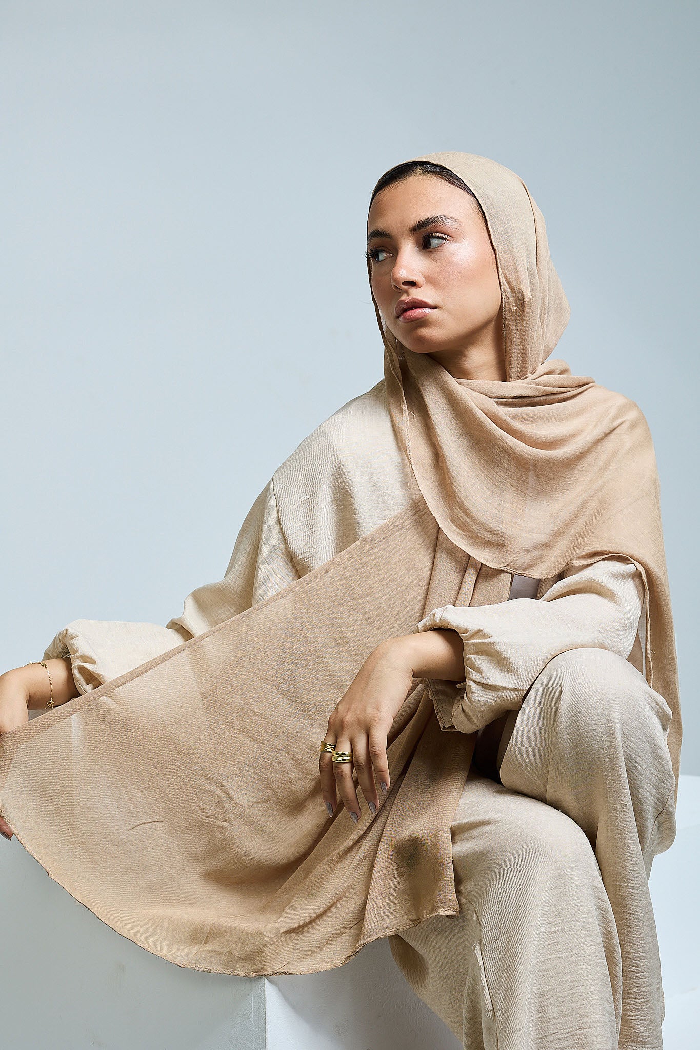 Tan Linen scarves