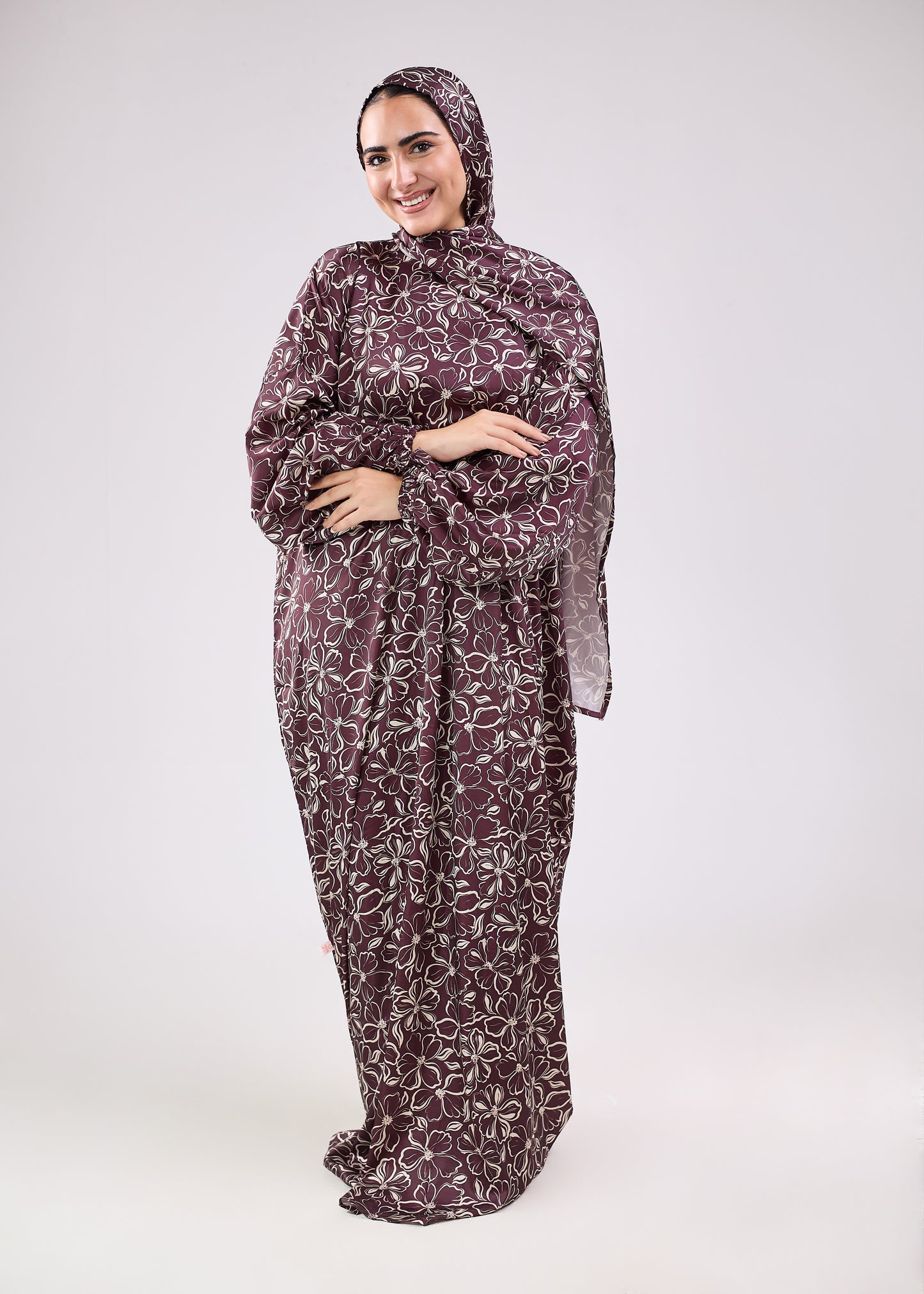 Raghad Printed Satin Isdal
