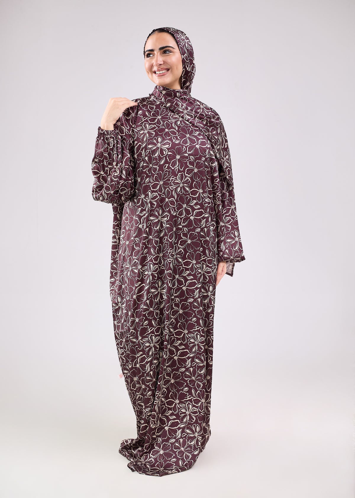 Raghad Printed Satin Isdal