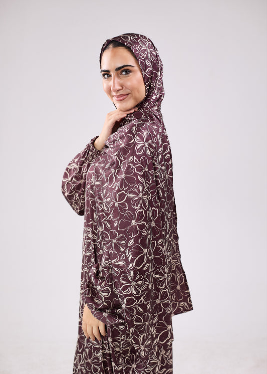 Raghad Printed Satin Isdal
