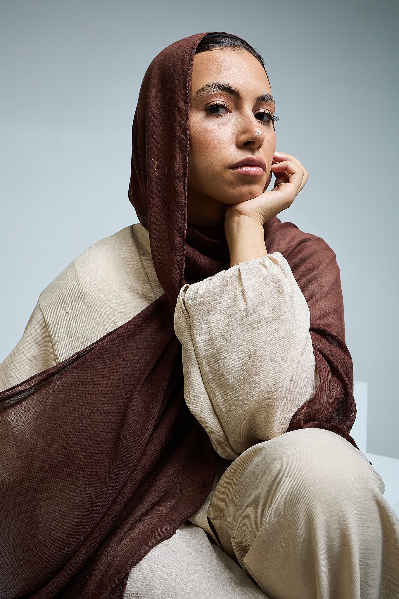 Brown Linen scarves