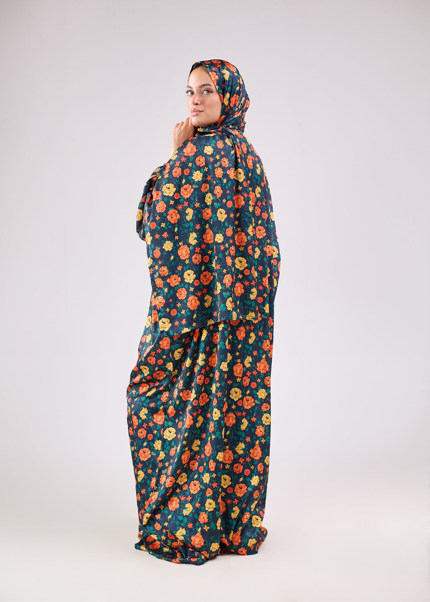 Shahd Printed Satin Isdal