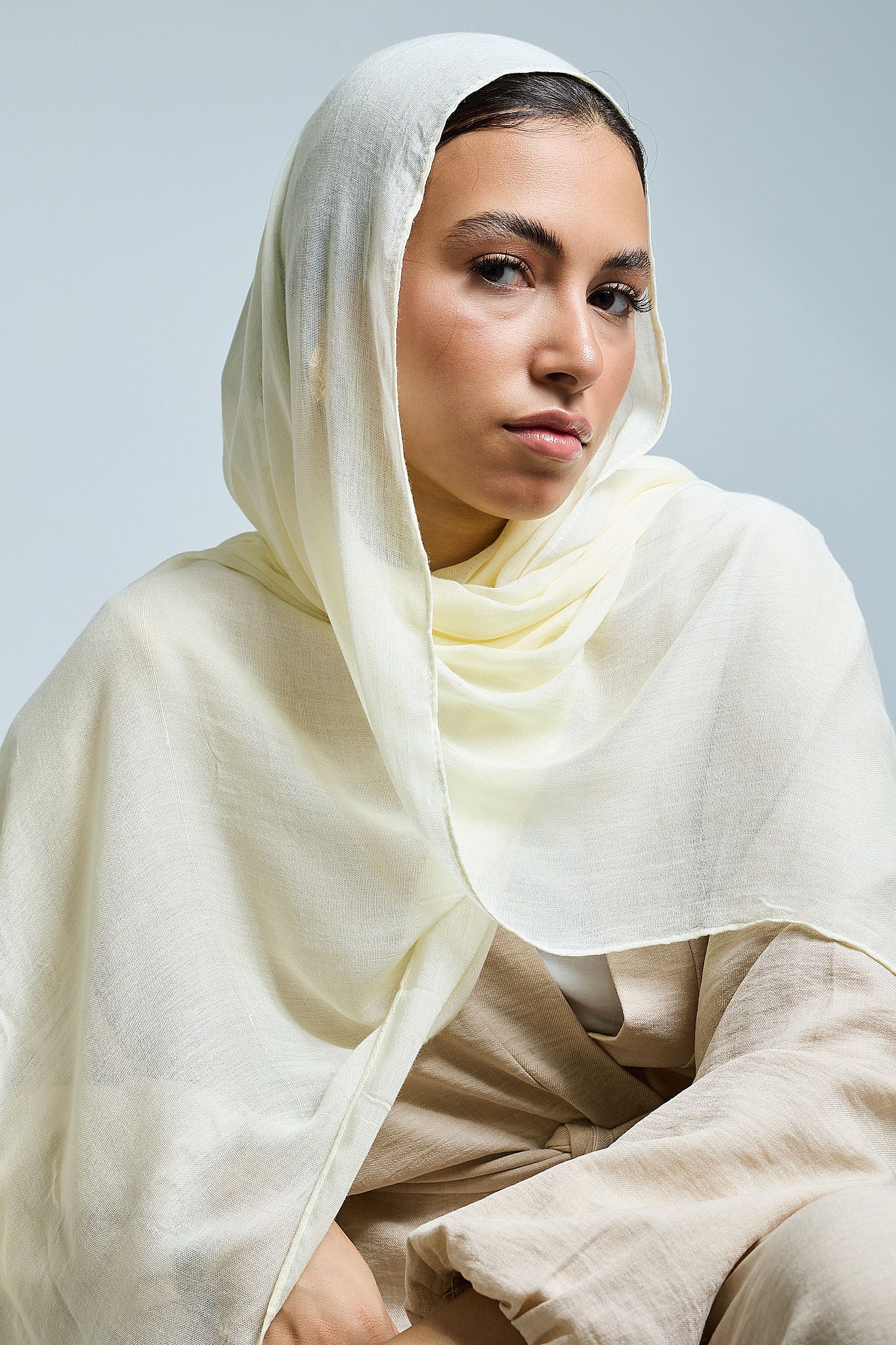 Cream Linen scarves