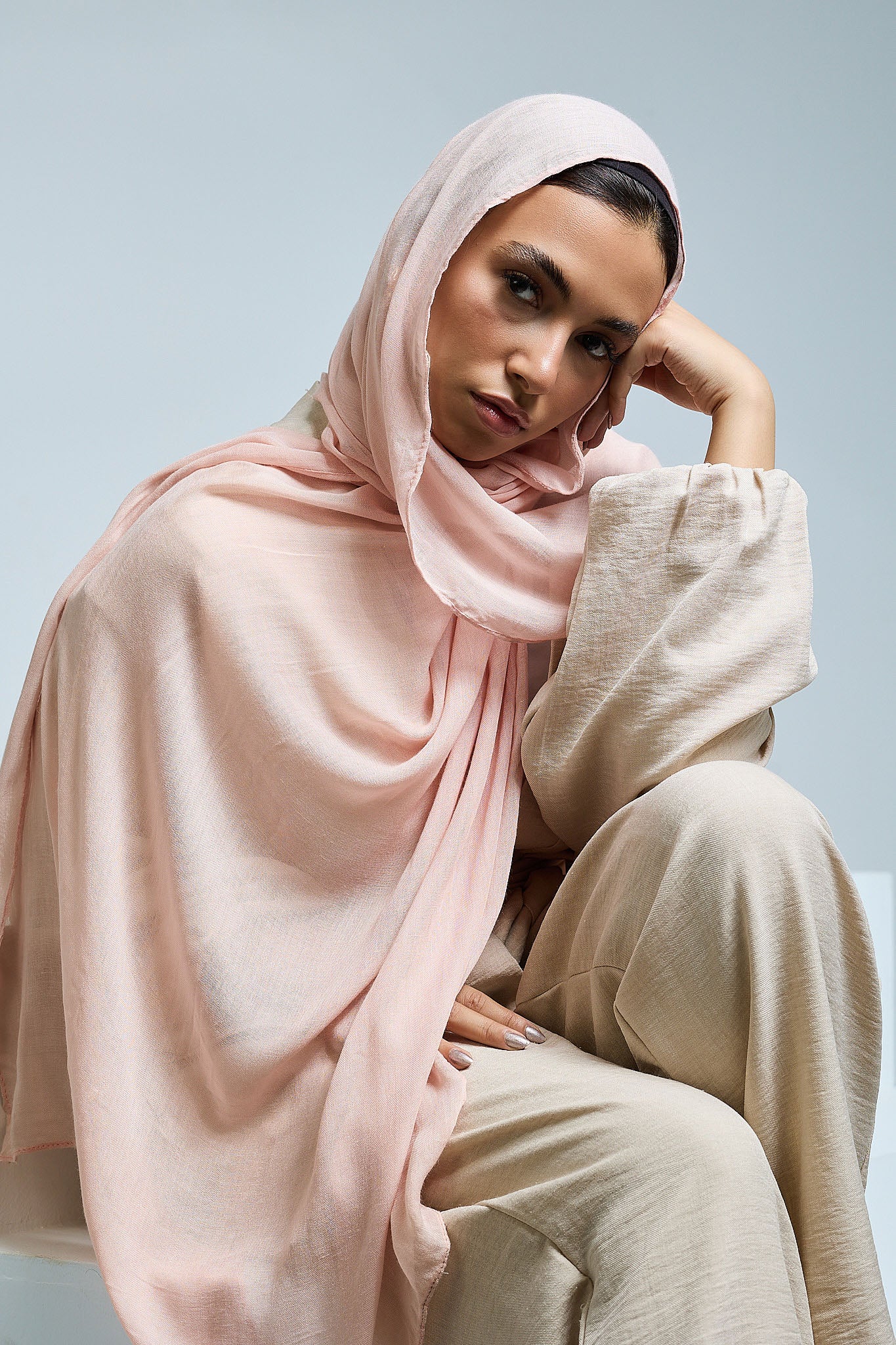 Millennial Pink Linen scarves